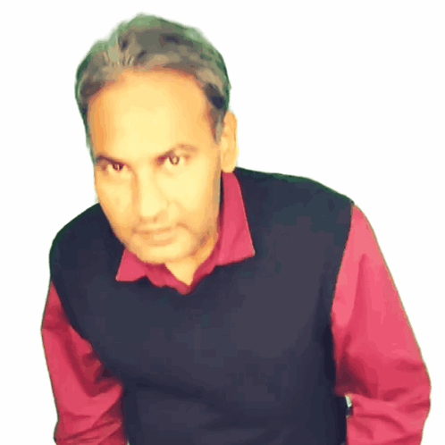 Man In Black Sweater And Red Shirt GIF
