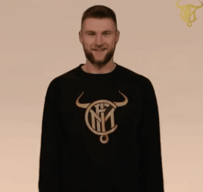Man In Black Sweater Bull And Letter N GIF