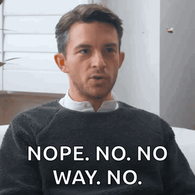 Man In Black Sweater Nope No Way No GIF