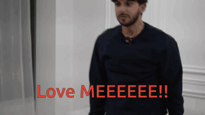 Man In Black Sweater Saying Love Meeee GIF