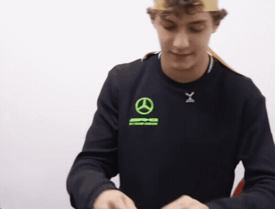 Man In Black Sweatshirt With Mercedes Logo GIF