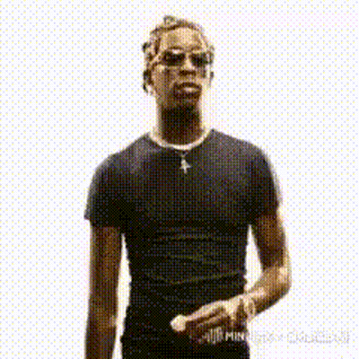 Man In Black T-Shirt And Sunglasses Holding Paper GIF