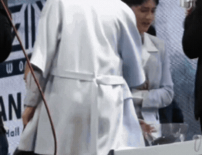Man In Black T-Shirt Before Y3aqua Poster GIF