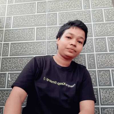 Man In Black T-Shirt Saying Gnilm2 GIF