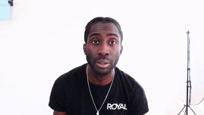 Man In Black T-Shirt Saying Royal GIF
