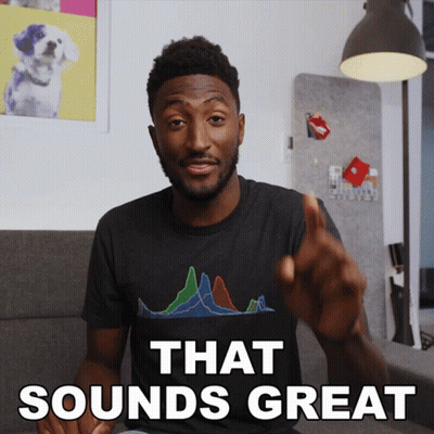 Man In Black T-Shirt Saying That Sounds Great GIF