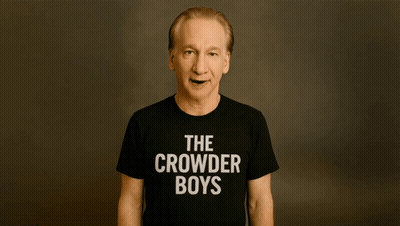 Man In Black T-Shirt Saying The Crowder Boys GIF