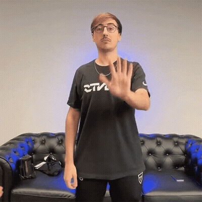 Man In Black T-Shirt With CTV GIF
