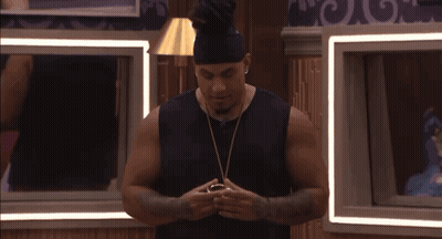 Man In Black Tank Top And Gold Necklace GIF