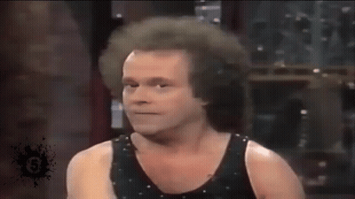 Man In Black Tank Top Making Funny Face GIF