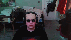 Man In Black Tees Holding Drop Point Knife GIF