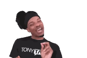 Man In Black Tony Shirt Saying Thank You Sticker