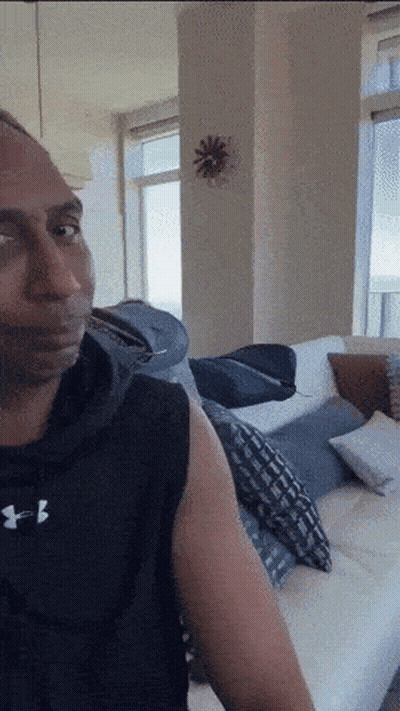 Man In Black Under Armour Tank Top GIF