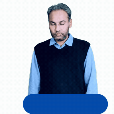 Man In Black Vest And Blue Shirt Eyes Closed GIF