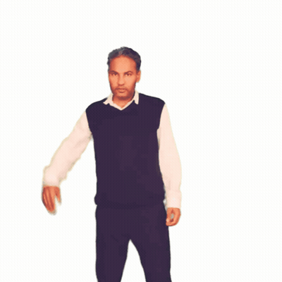 Man In Black Vest And White Shirt Raising Fist GIF