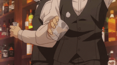 Man In Black Vest Holding Jack Daniel's GIF