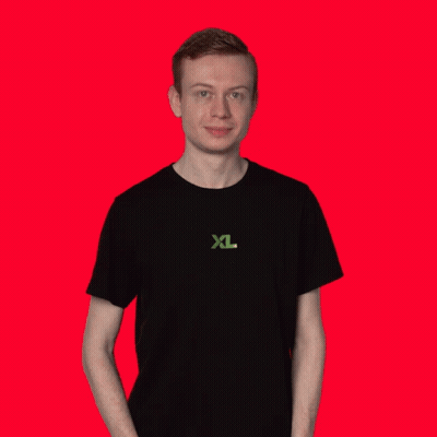 Man In Black XL T-Shirt Dancing GIF