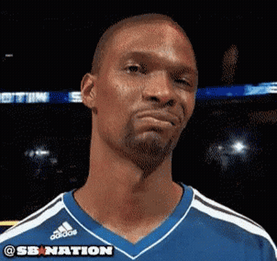 Man In Blue Adidas Shirt Looks Serious GIF