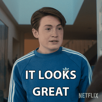 Man In Blue Adidas Sweater Says Looks Great GIF