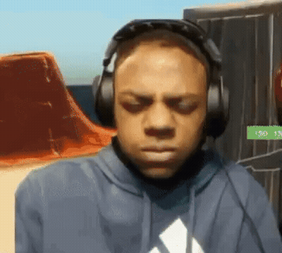 Man In Blue Adidas Sweatshirt Wearing Headphones GIF