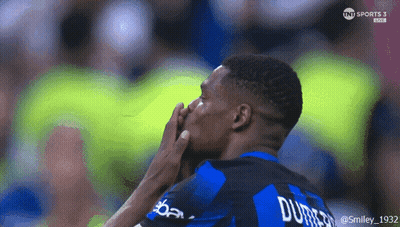 Man In Blue And Black Jersey With Durre GIF