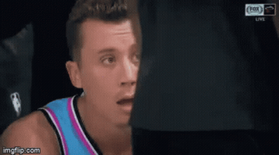 Man In Blue And Pink Jersey Watching Fox Sports GIF
