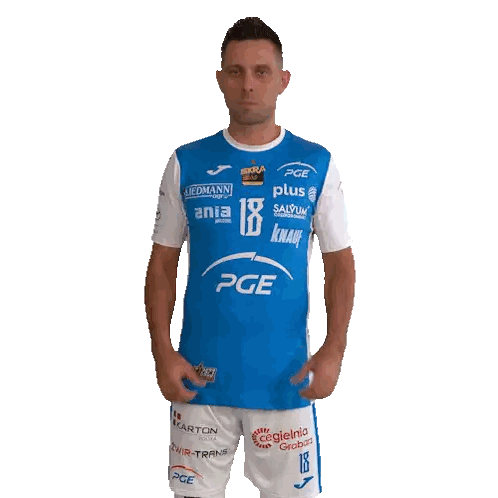 Man In Blue And White PGE Jersey Sticker