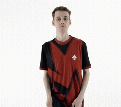 Man In Blue And White PGE Shirt Hand To Forehead GIF