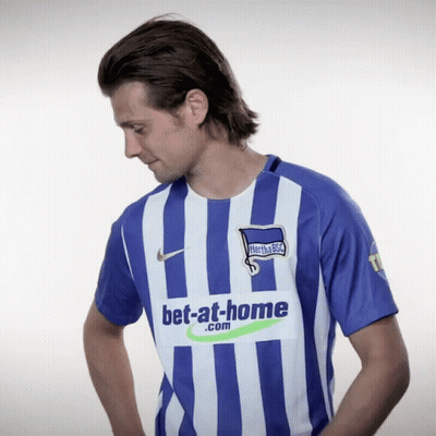 Man In Blue And White Striped Shirt Bet-At-Home.com GIF