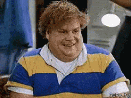 Man In Blue And Yellow Striped Shirt GIF