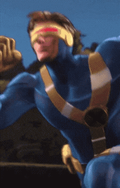 Man In Blue And Yellow Superhero Costume GIF