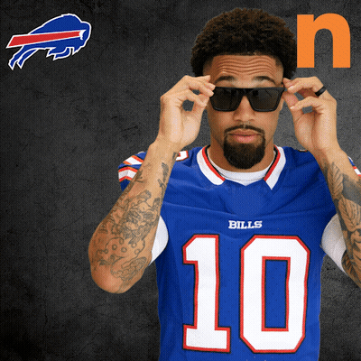 Man In Blue Bills Jersey Adjusting Sunglasses GIF