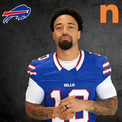 Man In Blue Bills Jersey Number 10 GIF