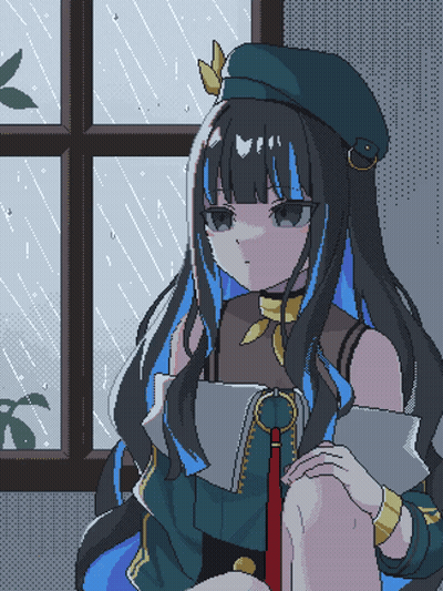 Man In Blue Cape Near Brick Wall GIF
