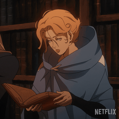 Man In Blue Cape Reading Book Netflix GIF