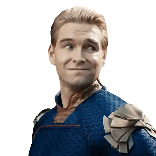 Man In Blue Costume With Gold Shield Sticker