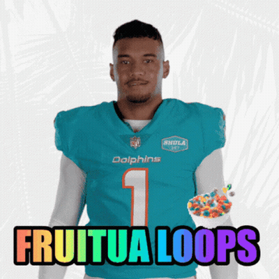 Man In Blue Dolphins Jersey Number 1 GIF