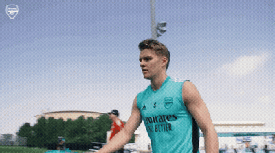 Man In Blue Emirates Fly Better Jersey GIF
