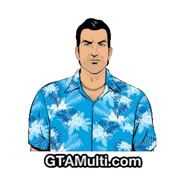 Man In Blue Floral Shirt Sticker