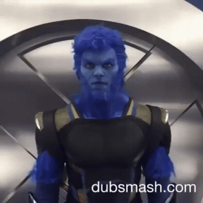 Man In Blue Furry Costume Dubsmash GIF