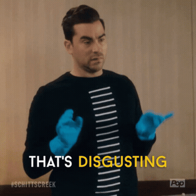 Man In Blue Gloves Saying Disgusting GIF