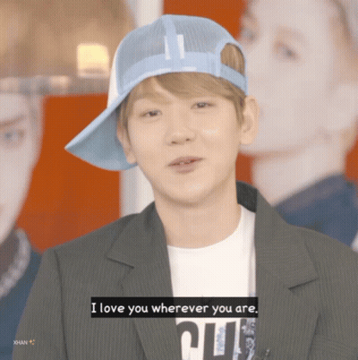 Man In Blue Hat And Suit Says I Love You Wherever You Are GIF