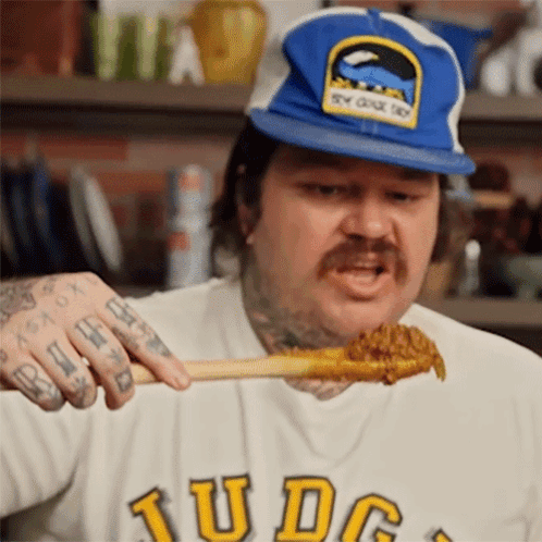 Man In Blue Hat And White Judge Shirt GIF