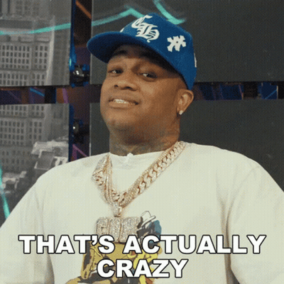 Man In Blue Hat And White Shirt Says That's Actually Crazy GIF