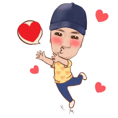 Man In Blue Hat And Yellow Shirt Sticker
