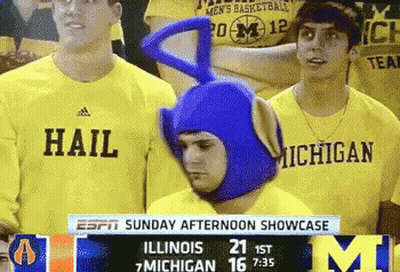 Man In Blue Hat Saying Hail GIF