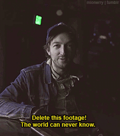 Man In Blue Hat Says Delete Footage GIF