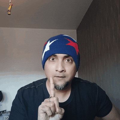 Man In Blue Hat With Red White Blue Star GIF