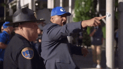 Man In Blue Hat With T GIF
