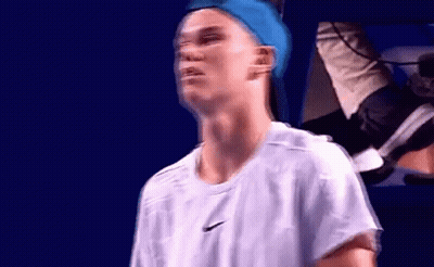 Man In Blue Headband And White Shirt GIF